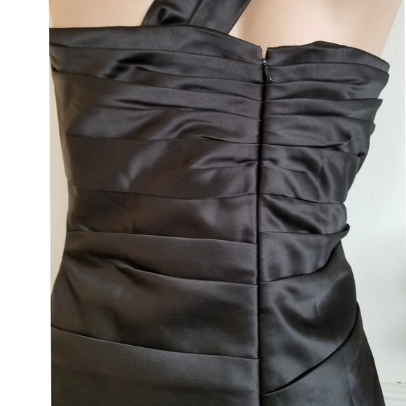 Bill Levkoff formal satin dress black size 10 - Picture 9 of 14
